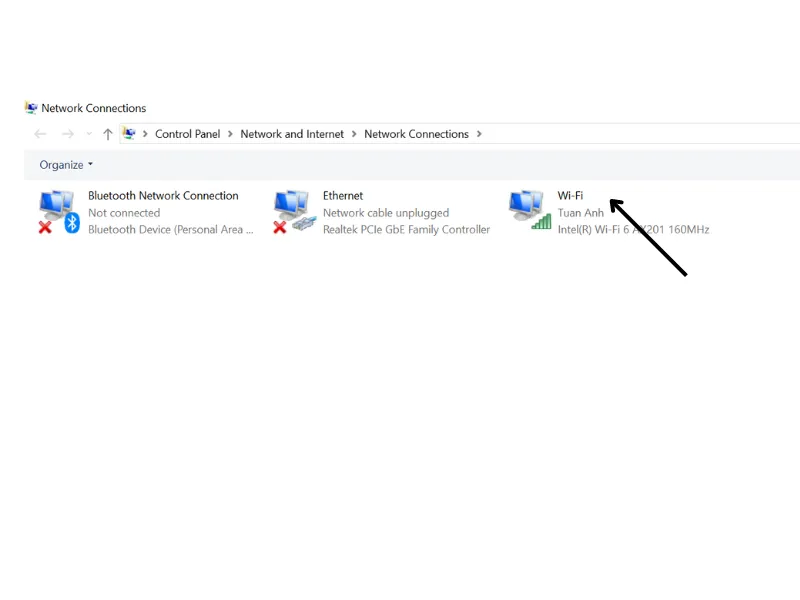 Как настроить AdGuard DNS в Windows - шаг 2 выбрать активное сетевое подключение